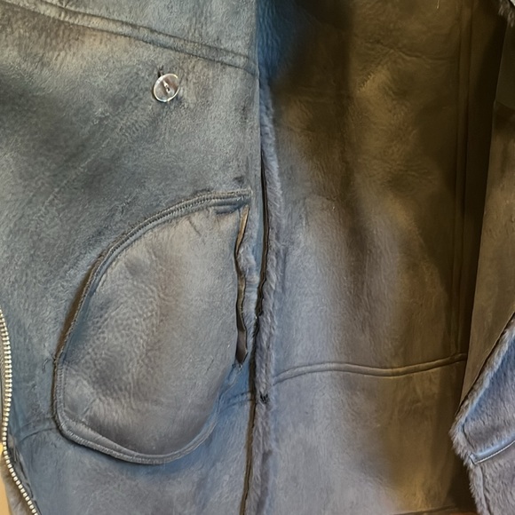 New Look Blue Faux Fur Coat - Picture 4 of 4